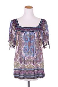 50 Off Sale: NICOLE MILLER - Square neck paisley print top! 14
