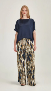 Skate Fund: CAROLINE SILLS (BN) NZ "Caria" Amore print wide leg pant! 12