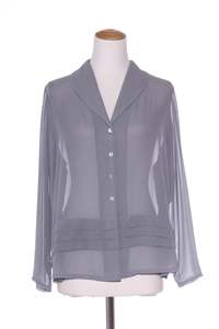 STUDIO WORKS (NZ) Grey chiffon blouse! 14