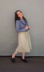 50 Off Sale: WILSON TROLLOPE (NZ) Denim blue biker jacket! 14
