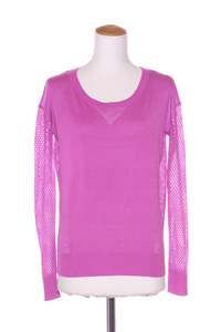 Clearance: LORNA JANE KNIT - Vivid purple mesh panel knit! 8-10