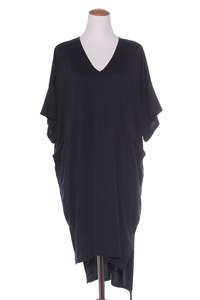 18 09 26: GAARD - Step hem dress with pockets - Navy! 14-18