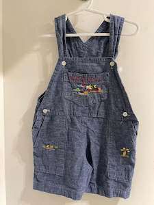 Denim Embroidered Overalls - Size 2