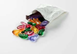 Simon Lewis Wards: Porcelain bag with mixed lollies