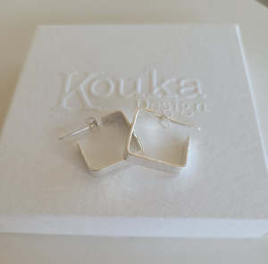 Kouka Design: Silver Geo Earrings