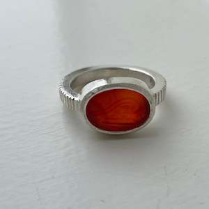 John Z Robinson Jewellery: Silver Carnelian Seal Ring