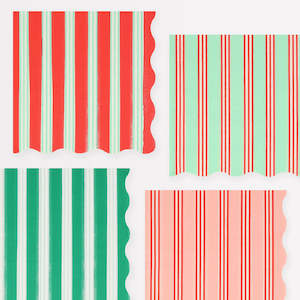 Festive Treats: Festive Stripe Large Napkins x 16