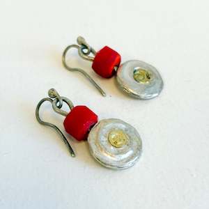 Organic Exhibition: Spiral disc Earrings