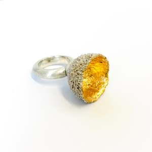 New: Silver and gold ring