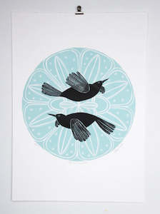 Prints: Blue Tui Porohita