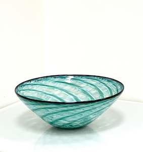 Glass: Teal Shell Bowl