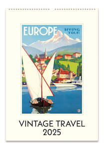 Cavallini Vintage Travel Calendar 2025