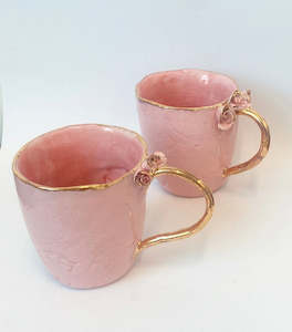 Sculptures: Pink Floral Cup