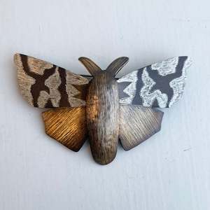 Easter Collection: South Island Lichen Moth Brooch