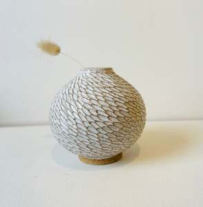 Home Living Auto: Round Vase : White