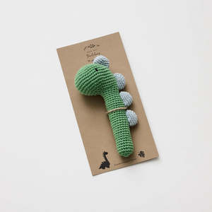 Crochet dinosaur rattle