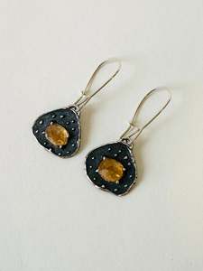 Nelson Artists: Rose cut golden topaz earrings