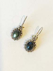 Labradorite and sterling silver earrings