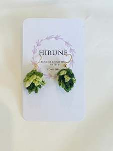 Hand crocheted Hops earrings