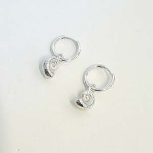 Silver spiral shell Earrings