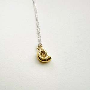 Nelson Artists: Gold Spiral Shell Necklace