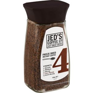 Jed’s Instant Freeze Dried Coffee 4 Very Strong Jar 100g – Redbasket – Online Grocery