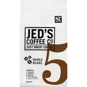 Jed’s Whole Beans Coffee 5 Extra Strong 200g – Redbasket – Online Grocery