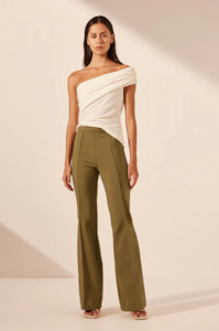 Shona Joy: SHONA JOY Lani Boot Cut Flared Pants - Army Green