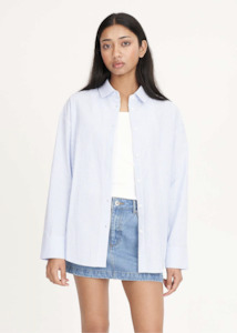 Womens: HUFFER Cruise Day Shirt - Ice Blue Stripe