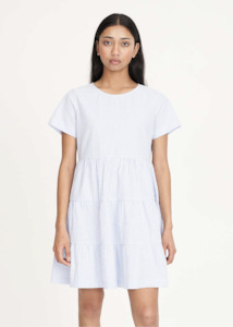 Womens: HUFFER Cruise Milly Dress - Ice Blue Stripe