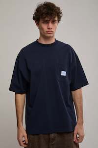 RUSTY Steezy Short Sleeve Heavy Tee - Navy Blue