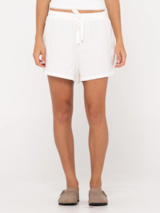 Rusty: RUSTY Palm Springs Capri Panelled Beach Short - Snow