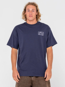 RUSTY Boxed Out Tee - Navy Blue