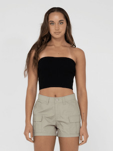 Rusty: RUSTY Amelia Strapless Knit Top - Black