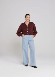 THING THING Huddle Cardigan - Winter Rouge