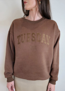 Tuesday Label: TUESDAY LABEL Essential Sweatshirt - Chocolate
