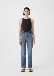 Outland Denim 1: OUTLAND DENIM Zoe High Straight Leg Jean - Twilight