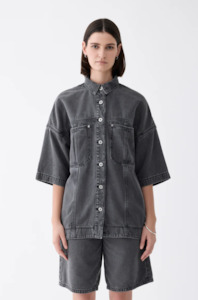 OUTLAND DENIM Lulu Short Sleeve Shirt - Mercury
