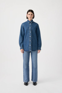 OUTLAND DENIM Matisse Long Sleeve Shirt - Dusk