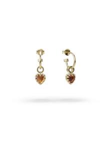STOLEN GIRLFRIENDS CLUB Orange Citrine Love Anchor Earrings - 18k Gold Plated