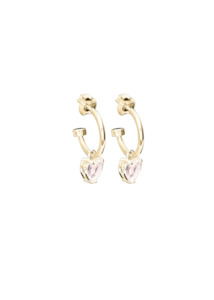 STOLEN GIRLFRIENDS CLUB Gold Plated Talon Anchor Sleepers - Rose Quartz