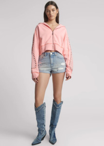 One Teaspoon: ONE TEASPOON Messed Up Bandits High Waist Denim Short - Salty Dog