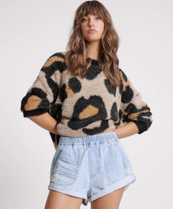 One Teaspoon: ONE TEASPOON Sportster Hunter Mid Length Relaxed Shorts - Blue