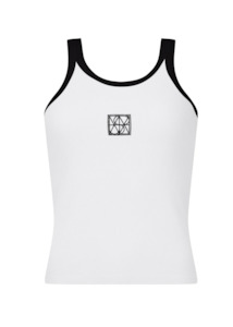 ARAMINTA JAMES Monogram Contrast Tank - Snow