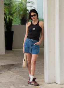 Araminta James: ARAMINTA JAMES Monogram Tank - Noir