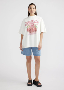 Ena Pelly: ENA PELLY Strawberry Glow Tee - Vintage White