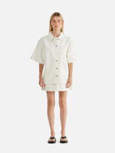 ENA PELLY Brooke Denim Shirt - White