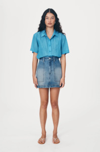 ROWIE Georgia Denim Mini Skirt - Classic Wash