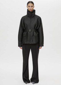 CAMILLA & MARC Escher Logo Jacquard Puffer Jacket - Black