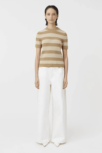 CAMILLA & MARC Umi Knit T-Shirt - Tan/Cream